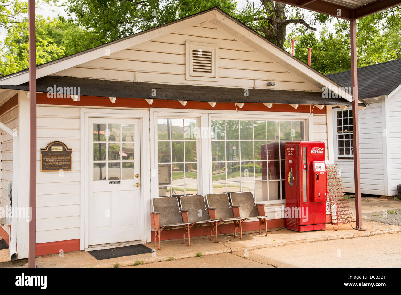 Billy Carter gas station museum May 6, 2013 in Plains, Stock
