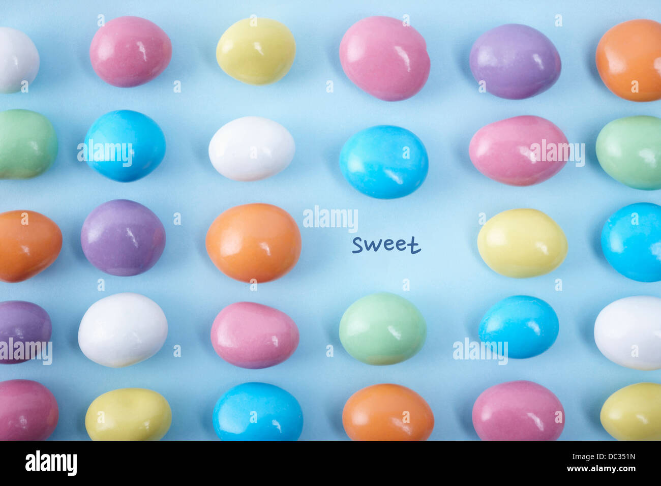 colourful candies with a word sweet Stock Photo - Alamy