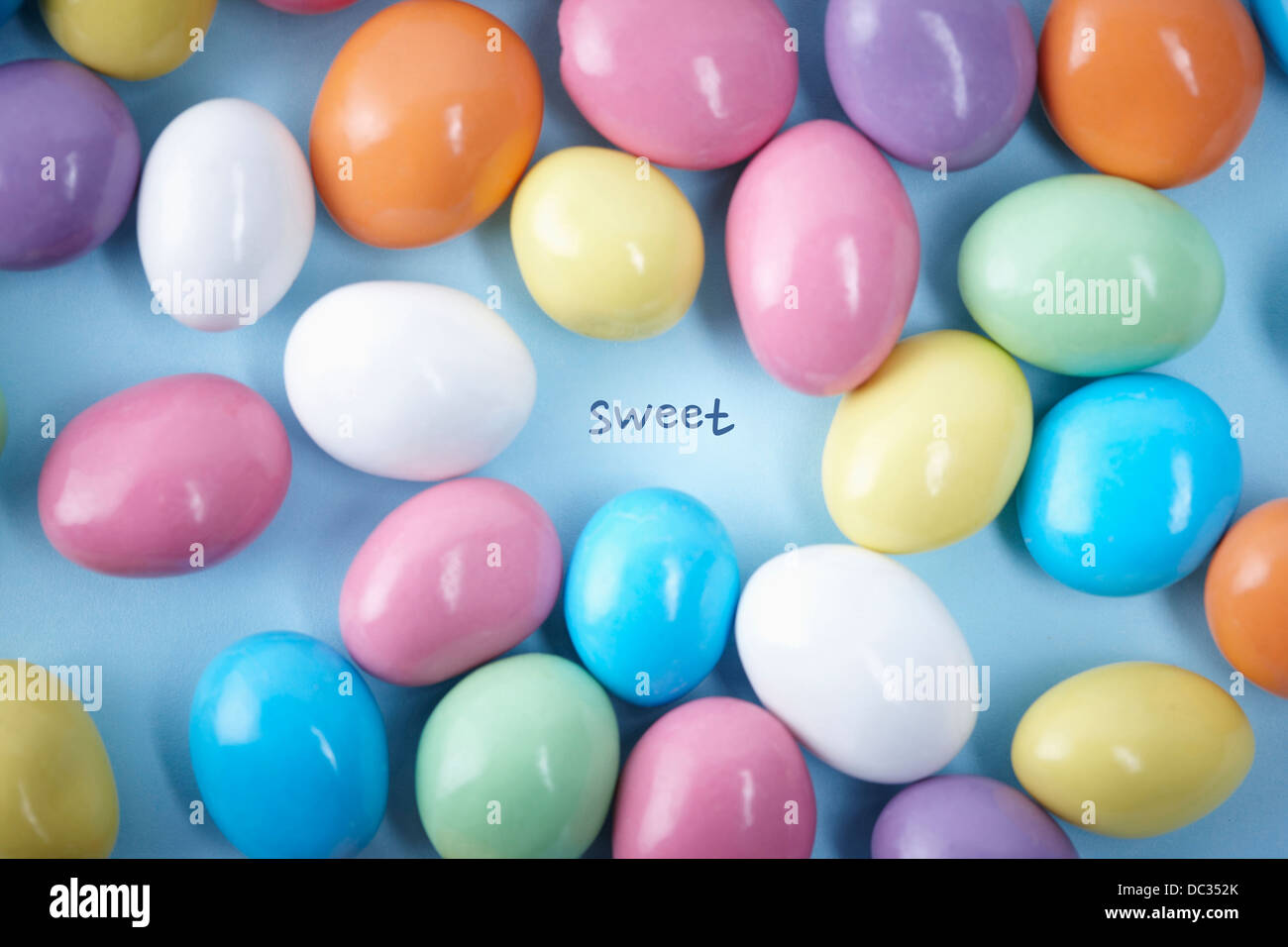colourful candies with a word sweet Stock Photo - Alamy