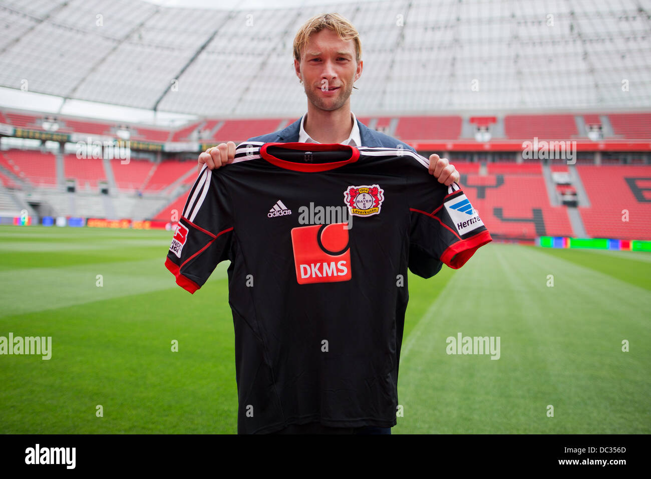 Midfield player Simon Rolfes of the Bundesliga soccer team Bayer 04 ...