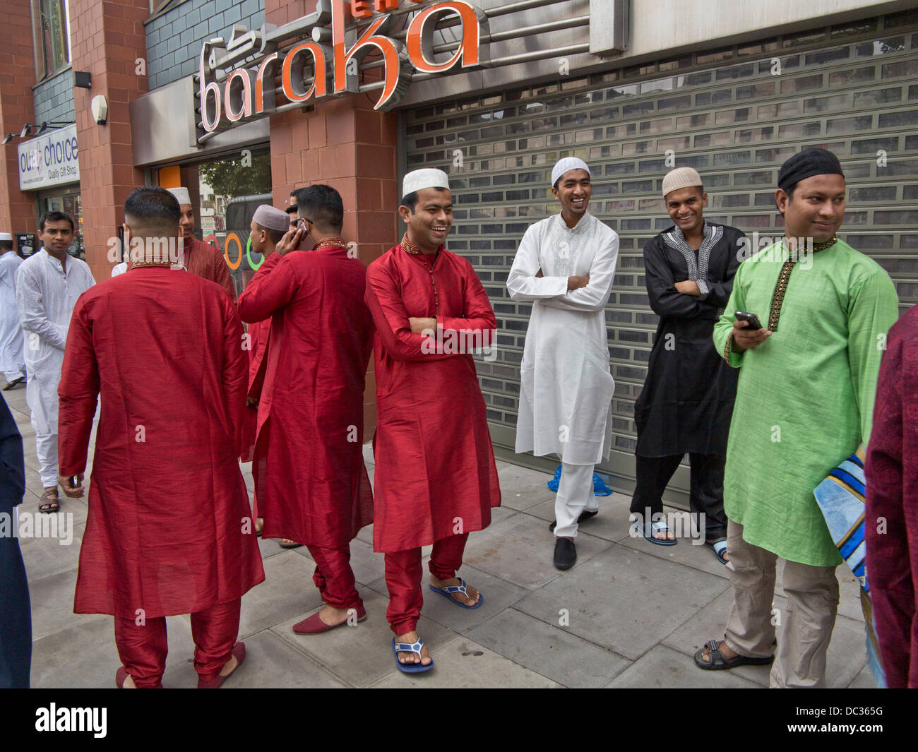 Muslims celebrate Eid Mubarak, at the end of Ramadan, by the East