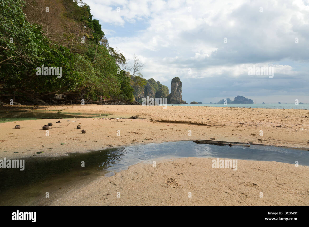 View over Ao Nang Beach in the Krabi Province, Thailand Stock Photo