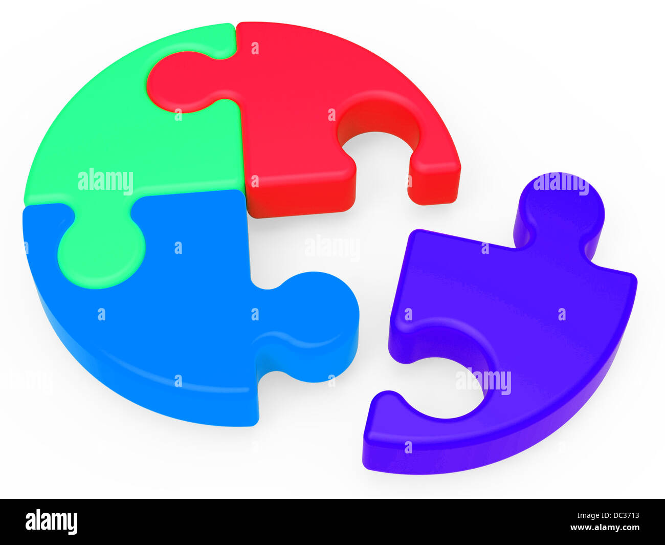 Unfinished Puzzle Shows Missing Piece Stock Photo