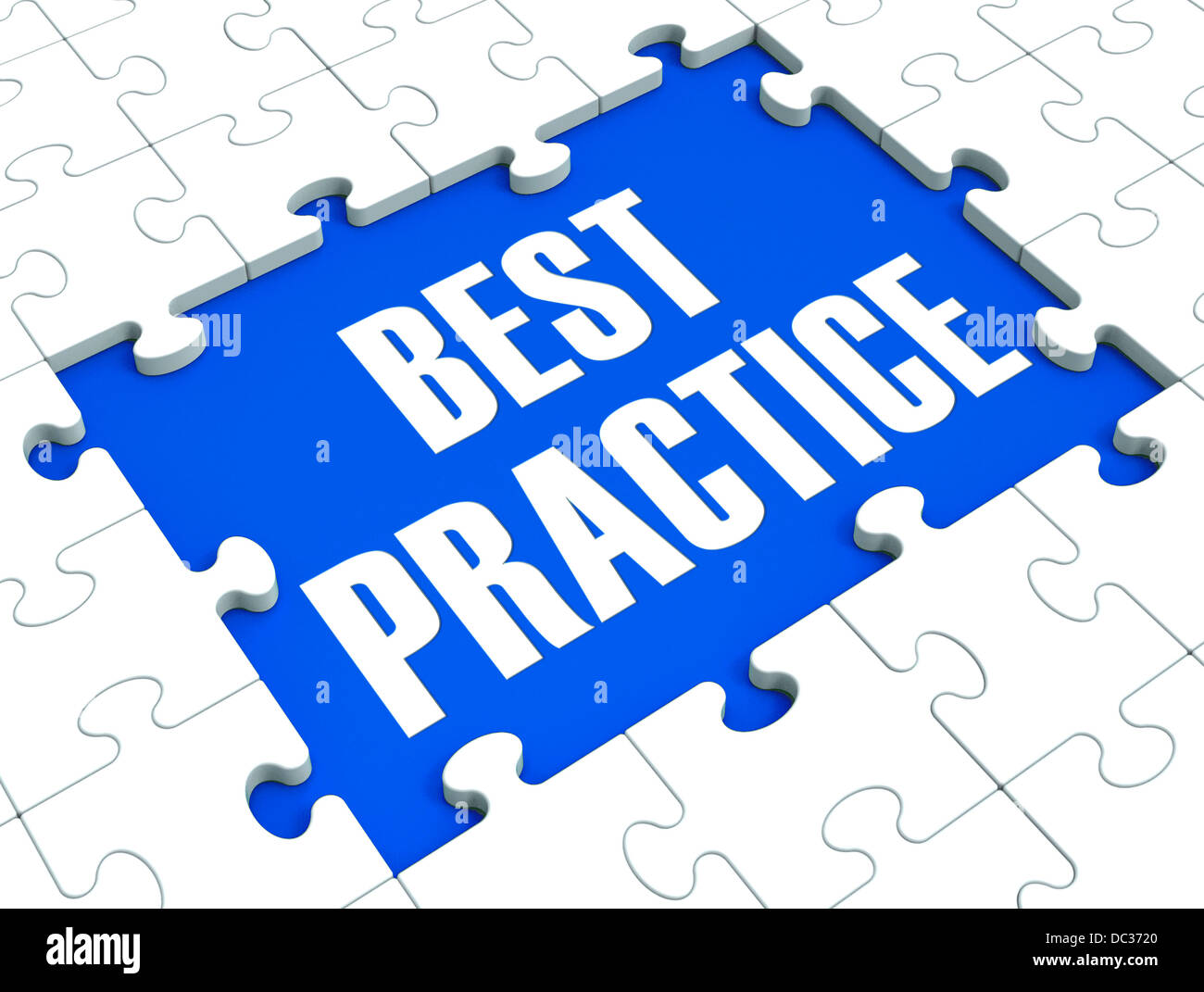 Best Practice Puzzle Shows Effective Habit Stock Photo