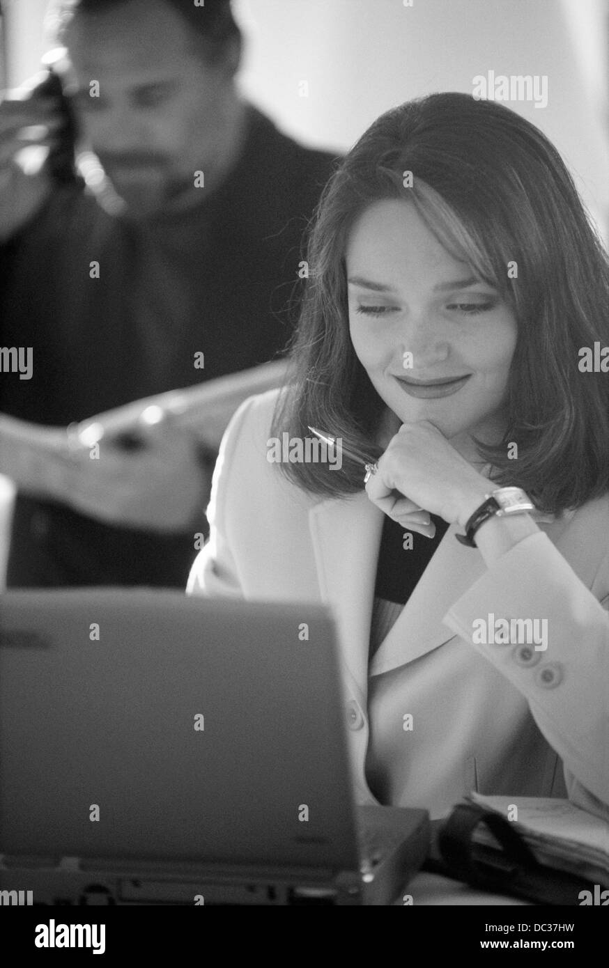 Female office staff Black and White Stock Photos & Images - Alamy