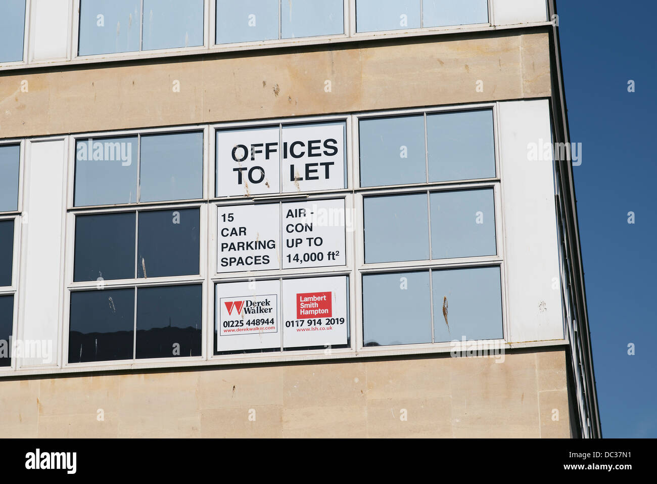 OFFICES TO LET SIGN IN BATH SOMERSET Stock Photo