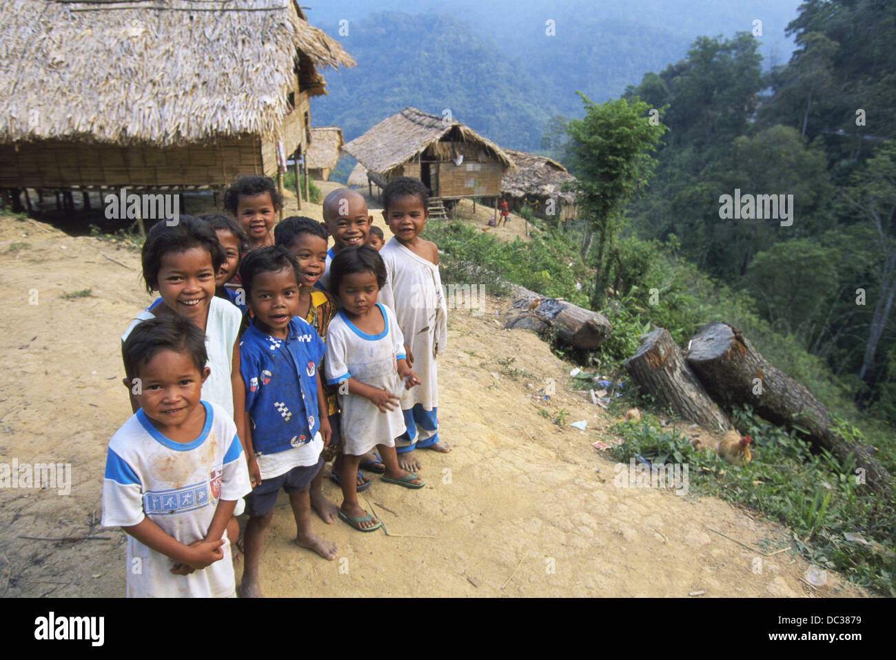 Children Orang Asli Village Cameron Highlands Malaysia Stock Photo Alamy