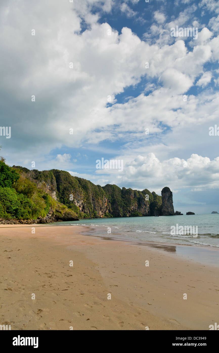 View over Ao Nang Beach in the Krabi Province, Thailand Stock Photo