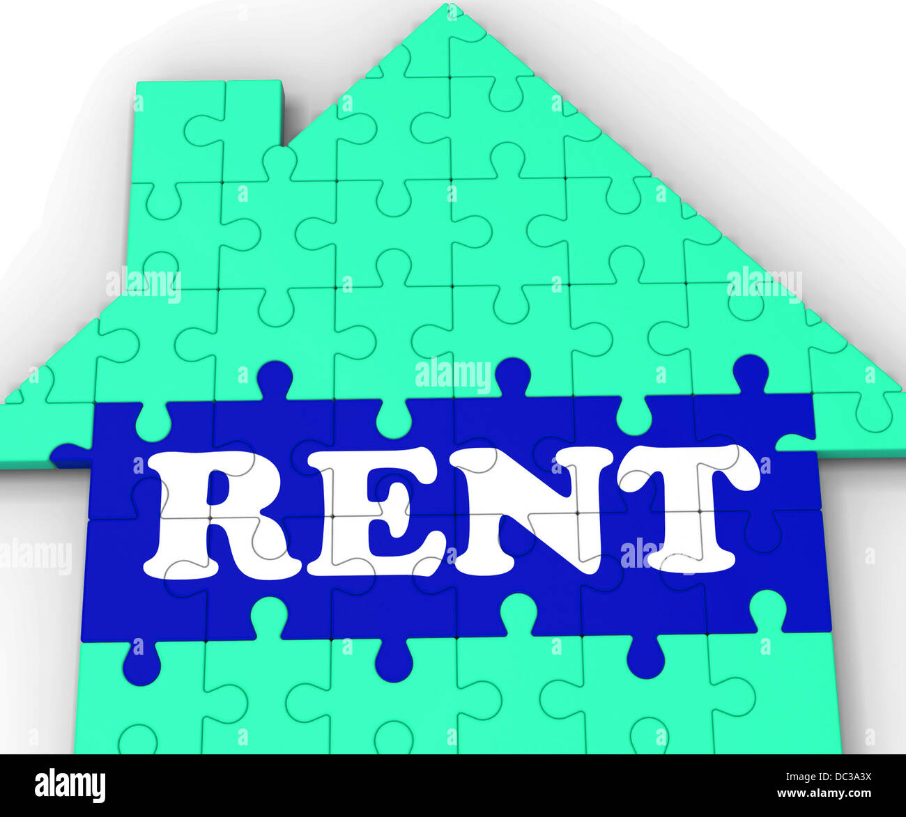 Rent House Shows Rental Property Agents Stock Photo