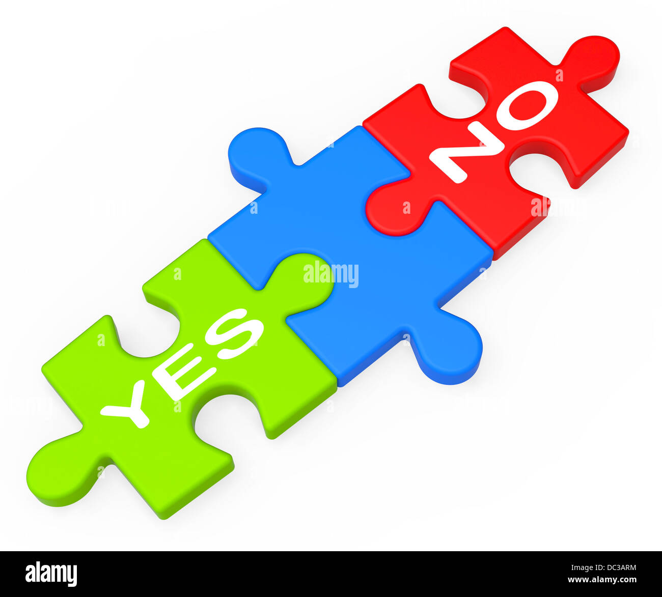 Yes No Shows Uncertainty And Decisions Stock Photo