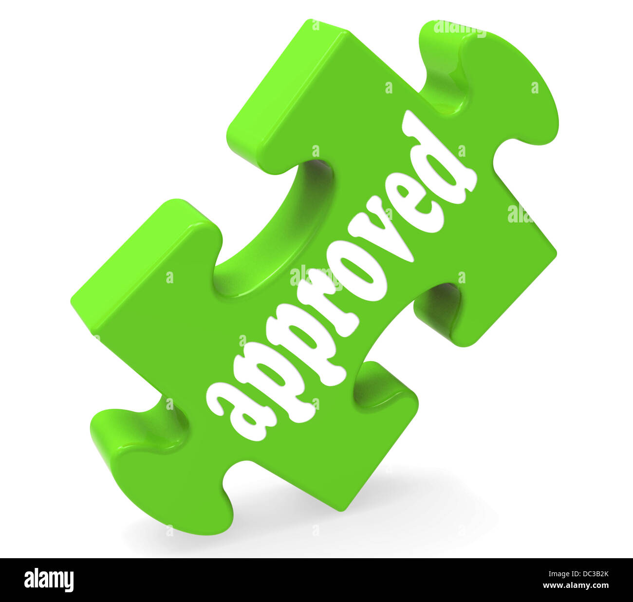 Approved Piece Shows Success, Approval, Confirmed Stock Photo