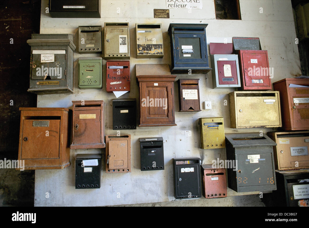 Private mailboxes in a hall, Marseille, France Stock Photo Alamy