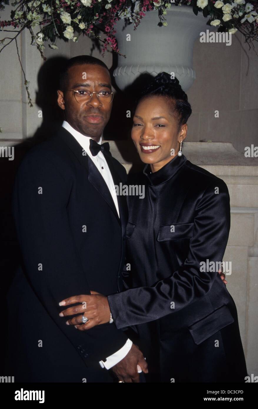 ANGELA BASSETT with Courtney B. Vance.Cartier Gala at the MET 1997