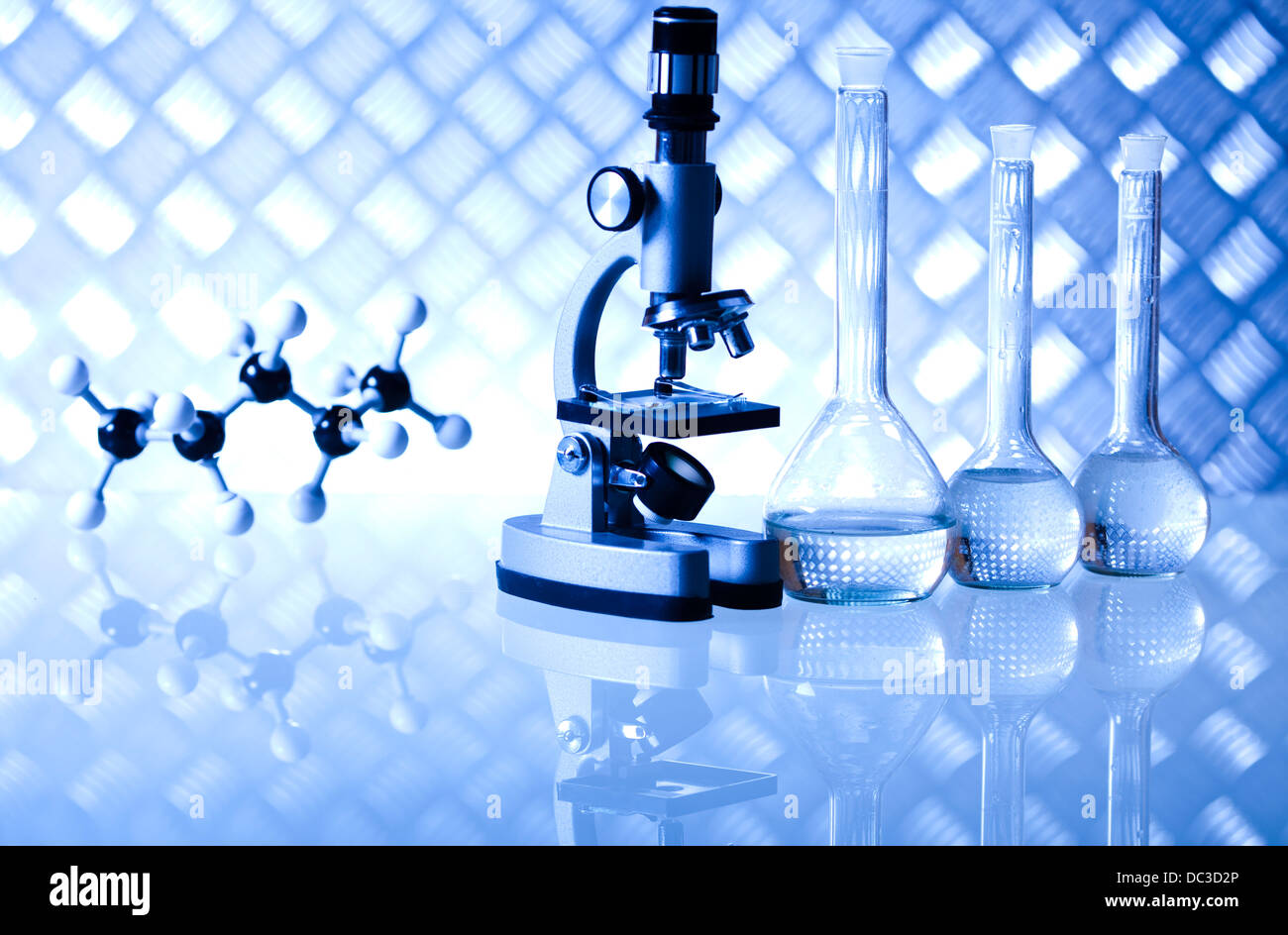 Biochemistry Laboratory and glass Stock Photo Alamy
