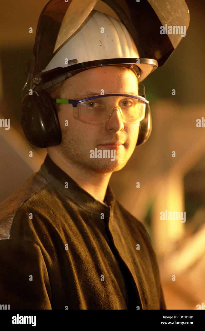 Steel mill worker Stock Photo Alamy