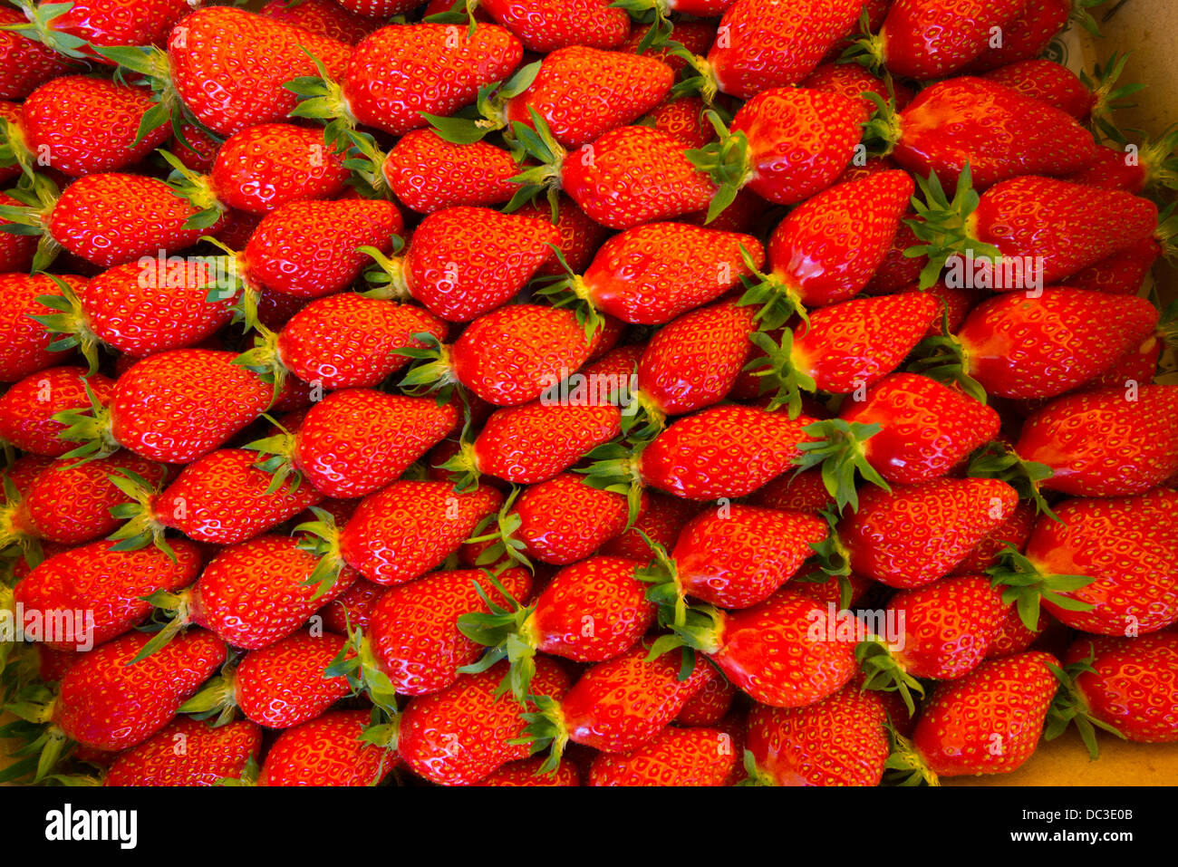 Strawberries on sale in Paris street market Stock Photo Alamy
