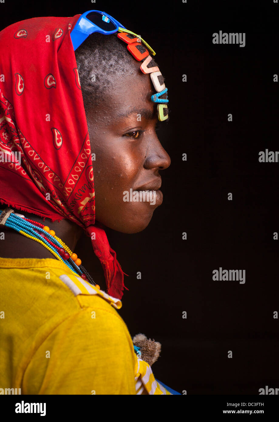 Bana Tribe Woman, Key Afer, Omo Valley, Ethiopia Stock Photo