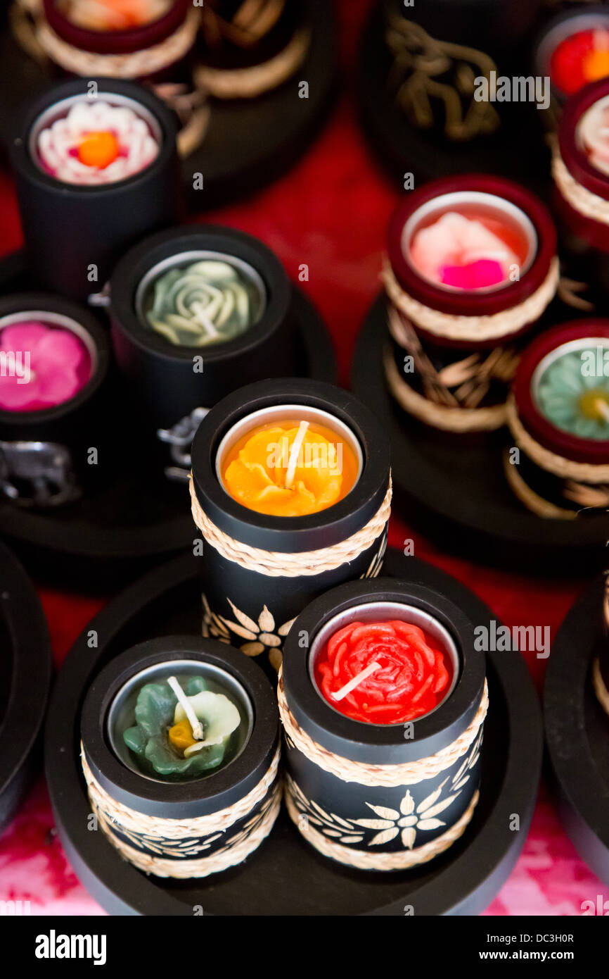 Traditional Thai Candle Holders in a Shop in Ao Nang, Thailand Stock