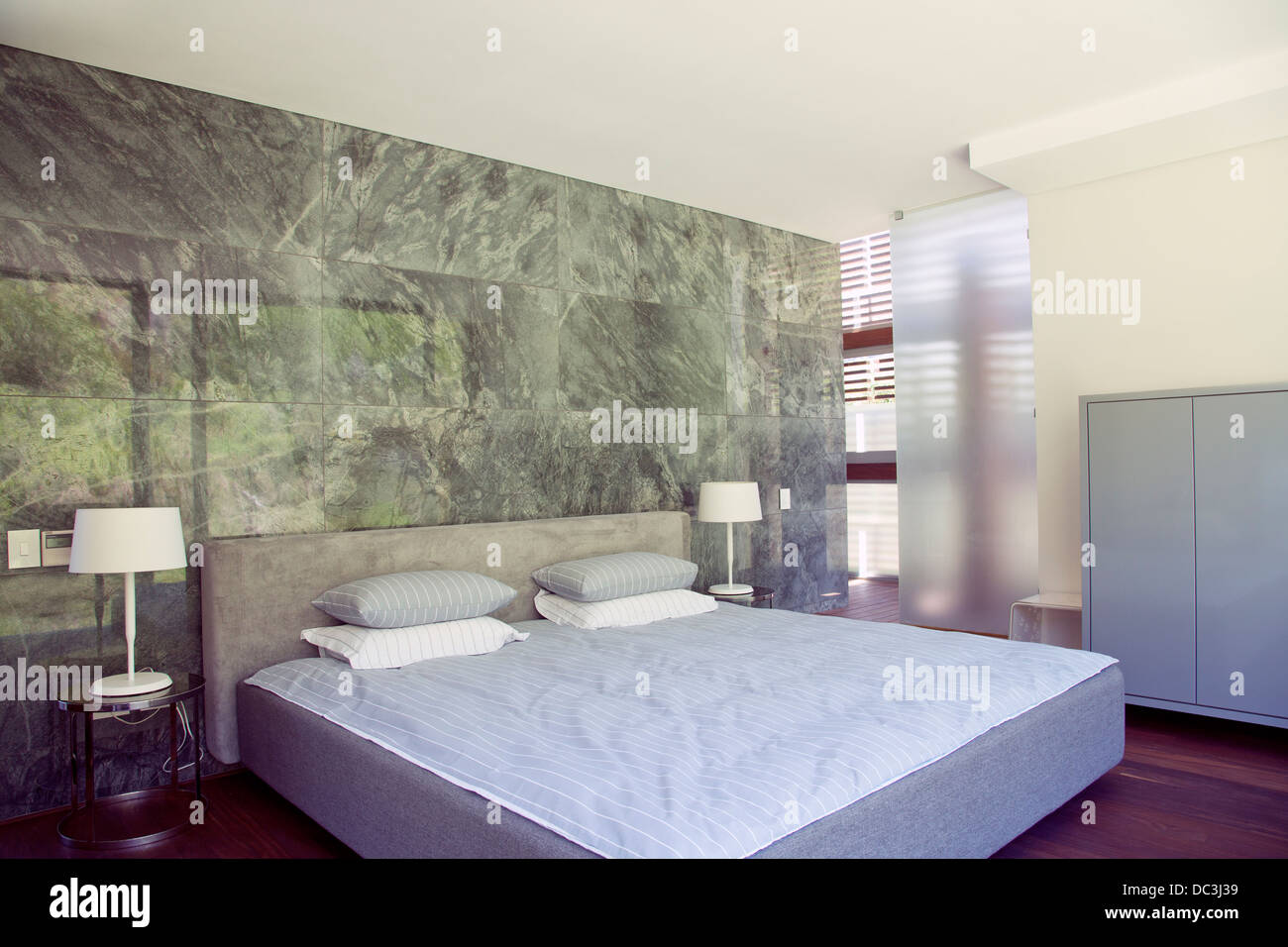 Modern bedroom Stock Photo