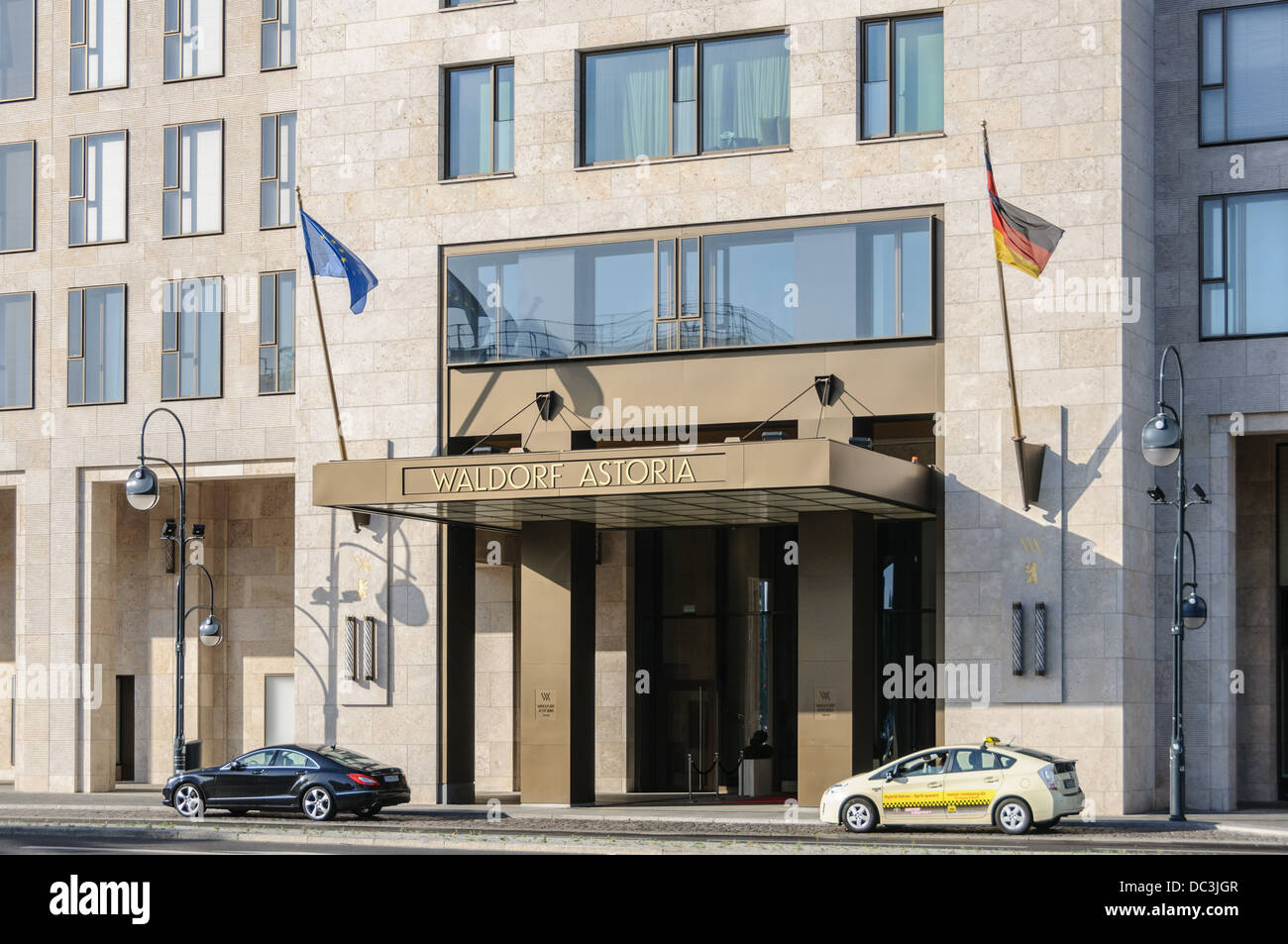 Entrance of the new Waldorf Astoria Hotel in Berlin Germany Stock Photo