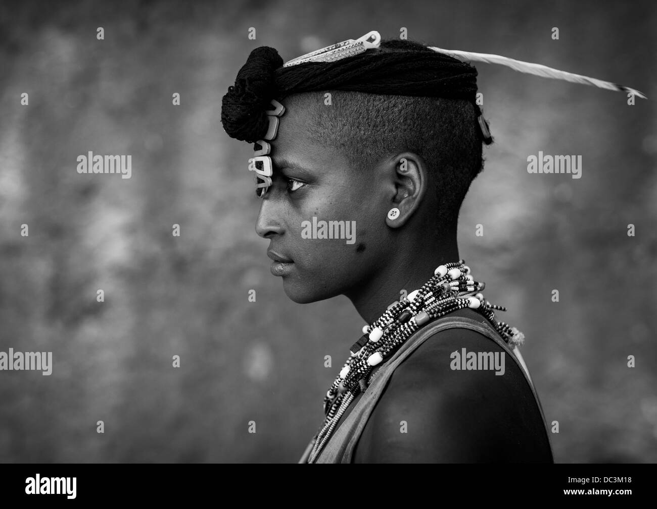 Bana Tribe Woman, Dimeka, Omo Valley, Ethiopia Stock Photo