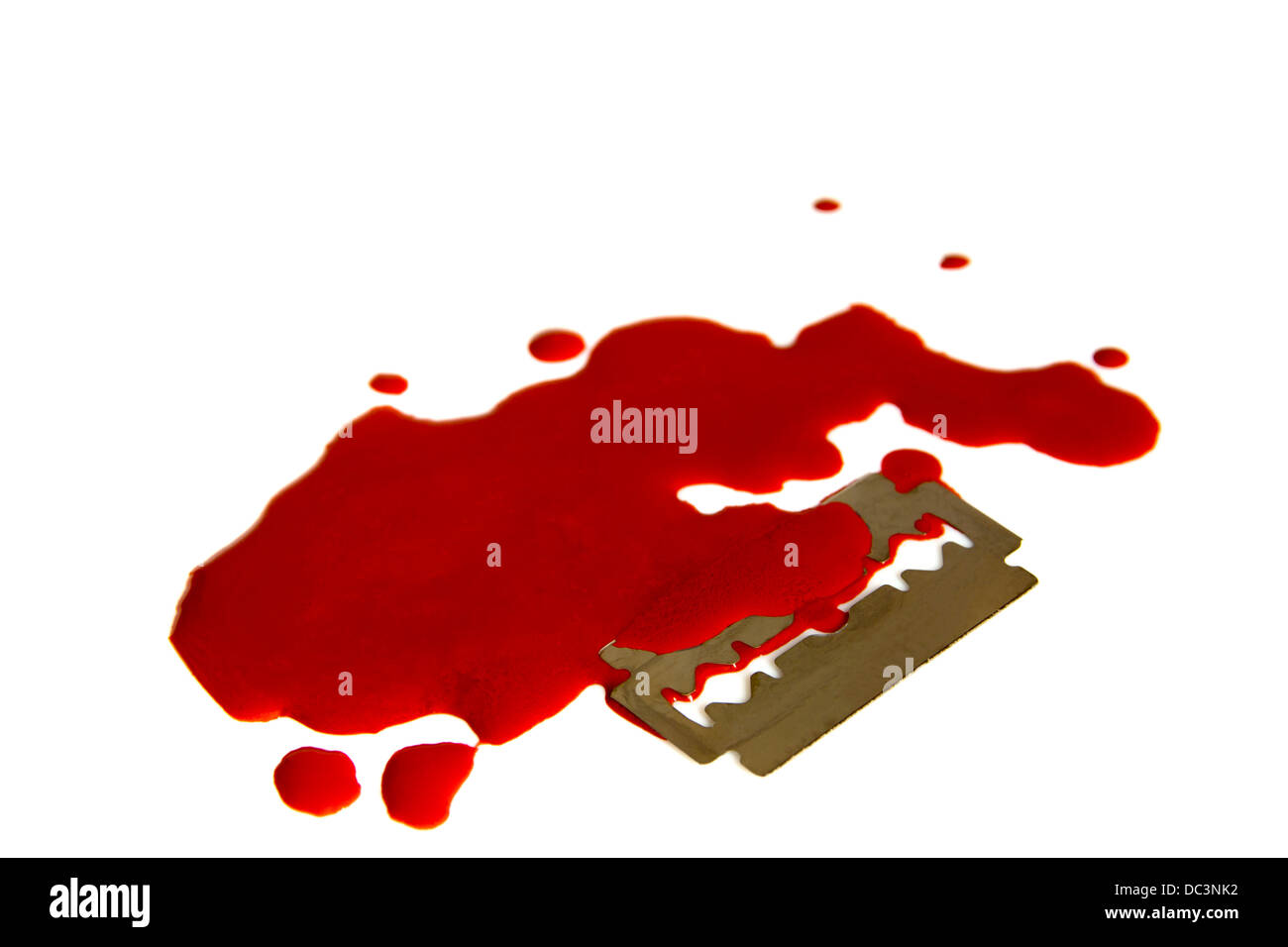 Blood and blade isolated Stock Photo