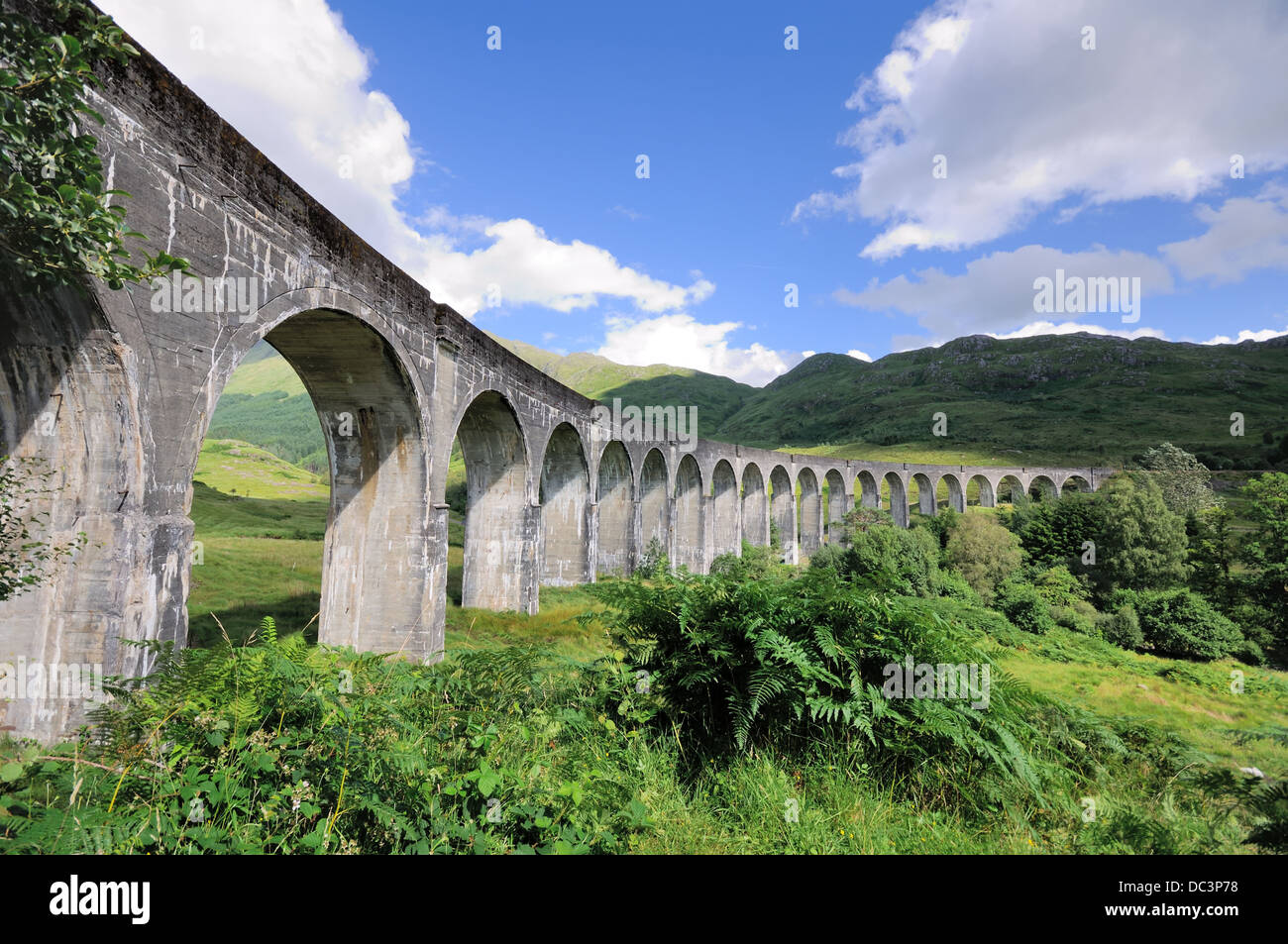 The Glenfinnan viaduct in the West Highlands, Inverness-shire, Scotland, UK Stock Photo