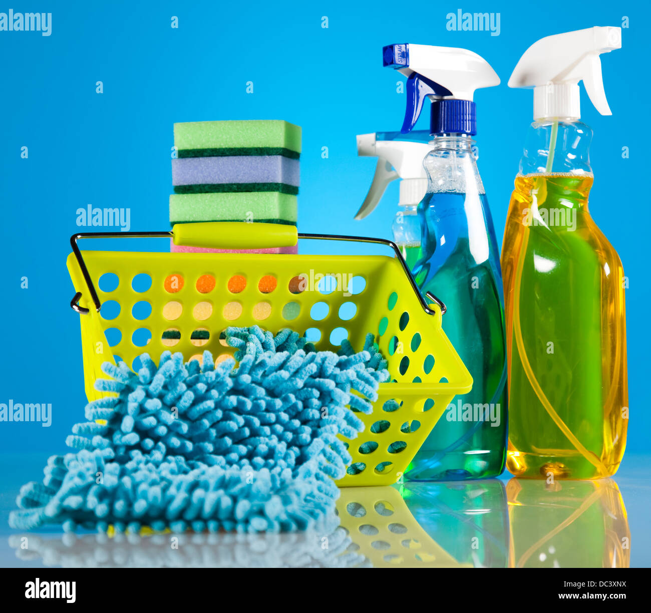 House cleaning products Stock Photo Alamy