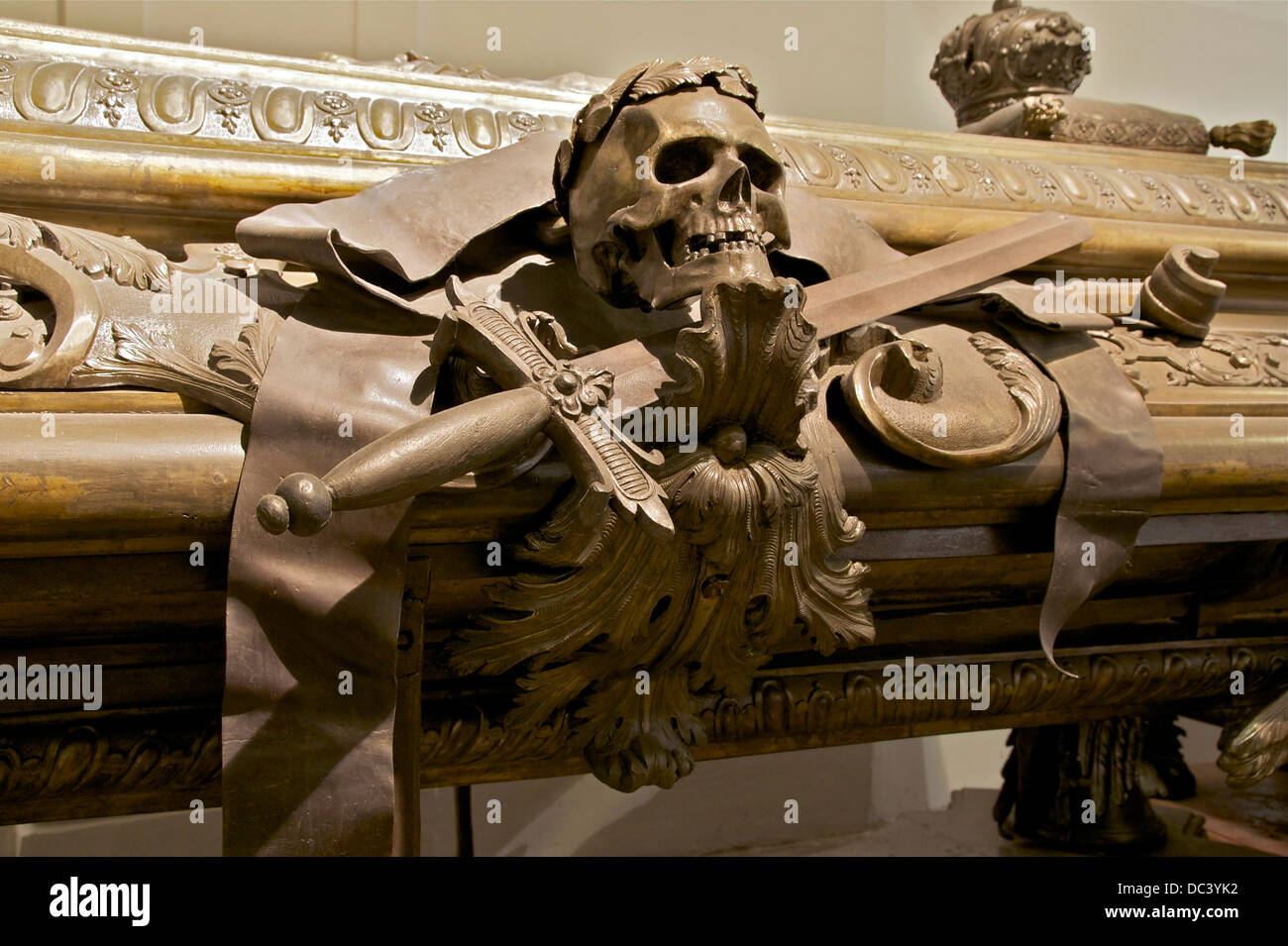 sarcophagus of Leopold I, Holy Roman Emperor, Kapuzinergruft, Vienna, Austria. Stock Photo