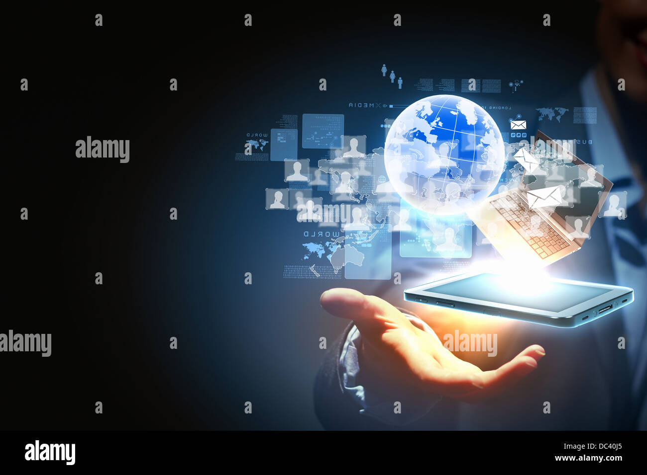 Modern wireless technology and social media Stock Photo - Alamy