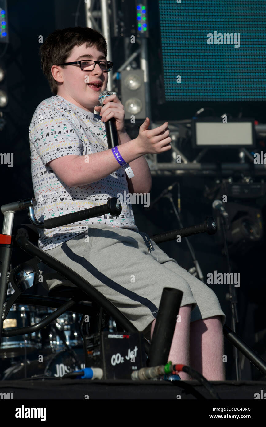 Jack Carroll performs his comedy at Go Local, Queen Elizabeth Olympic Park, London. Stock Photo