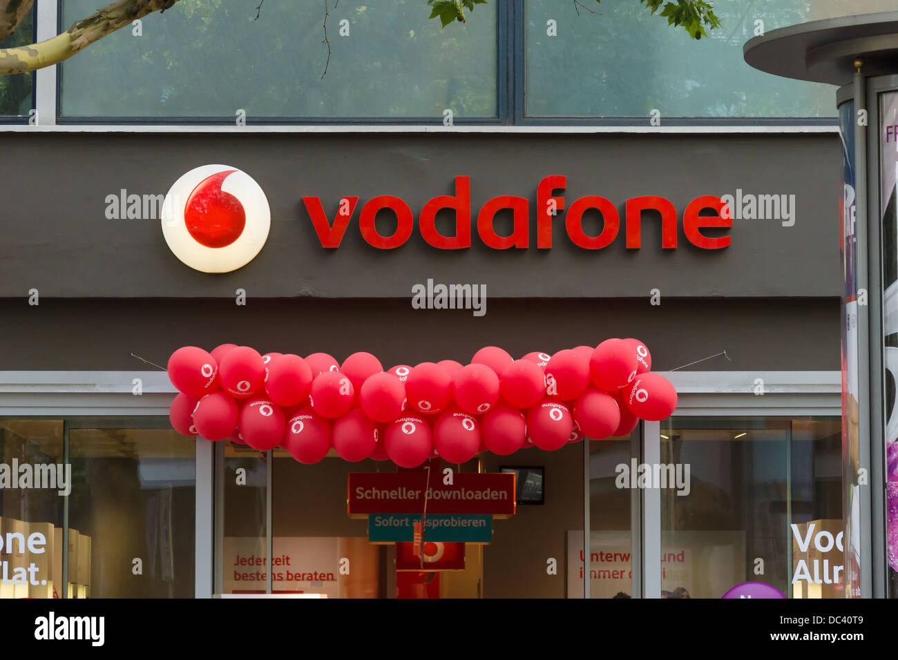 Vodafone is a British multinational telecommunications company. Stock Photo