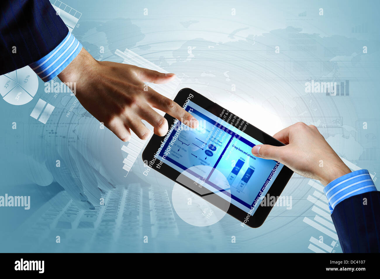 Modern computer technology in business Stock Photo Alamy