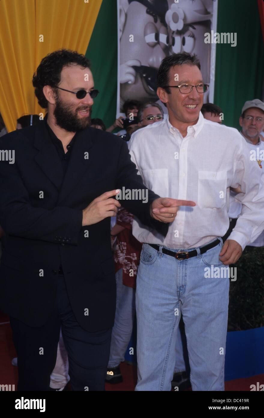 TOM HANKS with Tim Allen.Toy story 2 premiere at El Capitan theater in Hollywood , Ca. 1999.k17172lr.(Credit Image: © Lisa Rose/Globe Photos/ZUMAPRESS.com) Stock Photo