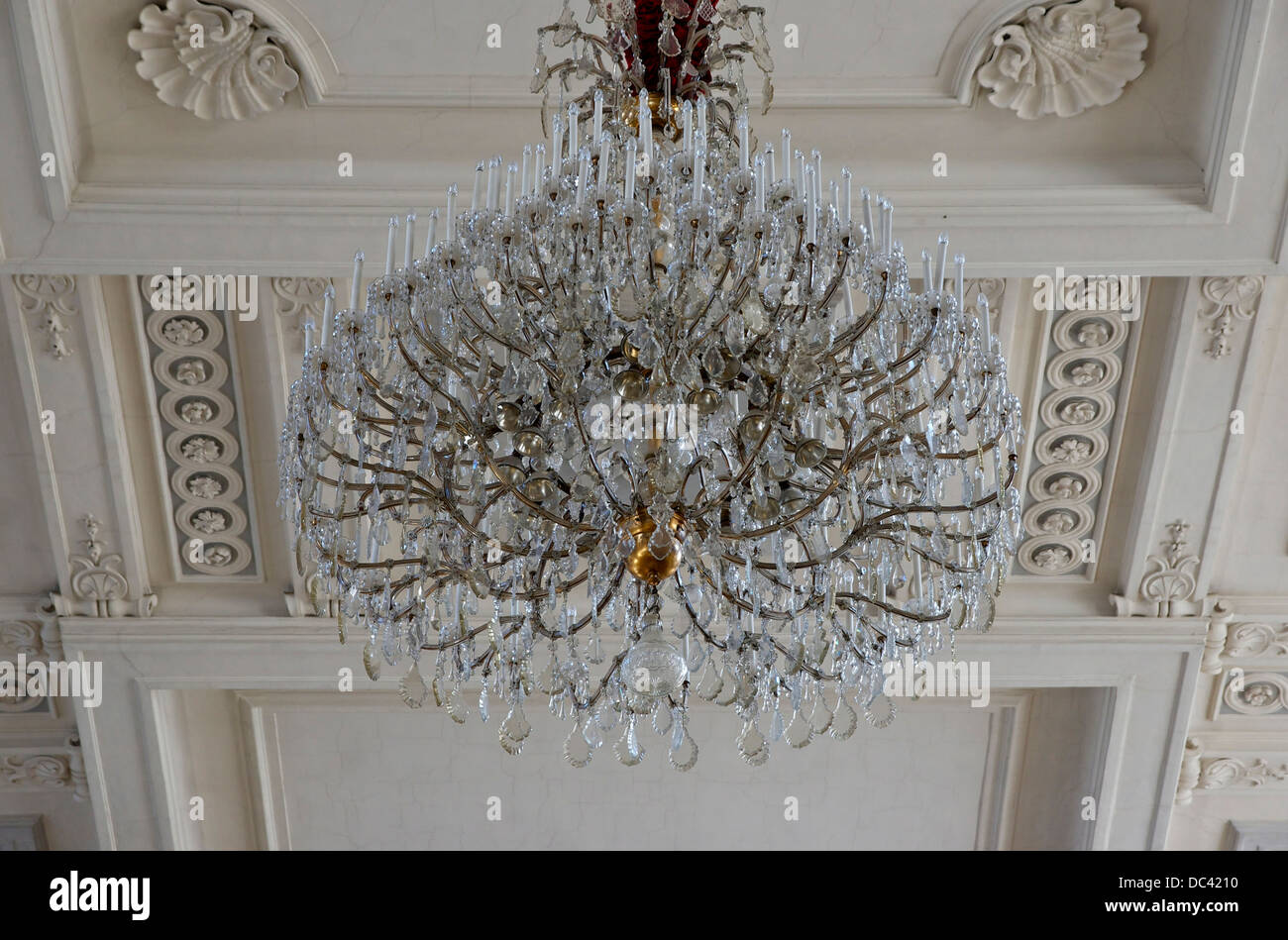 A chandelier in the winter riding arena of the Spanish Riding School