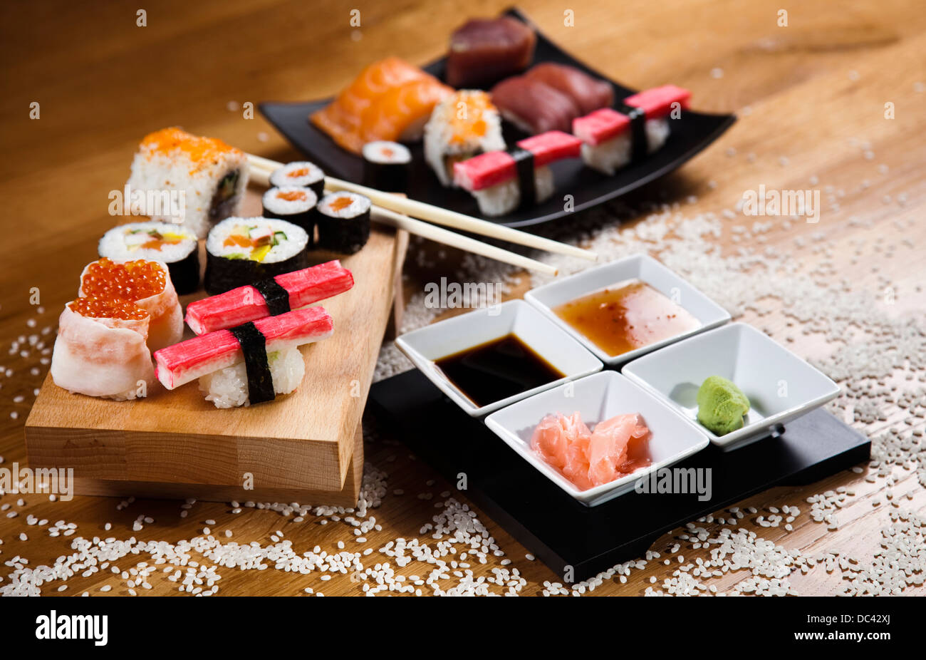 Japanese mix sushi Stock Photo - Alamy
