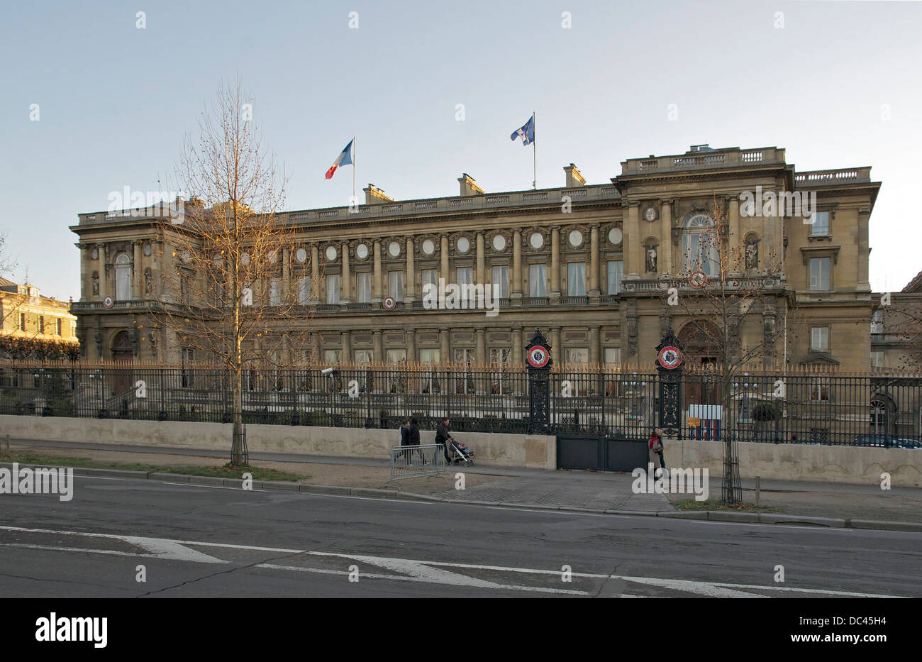 french Ministry of Foreign and European Affairs, facade quai d'Orsay, Paris. Stock Photo