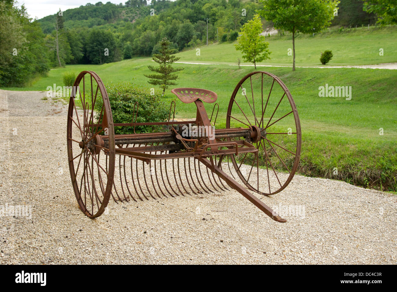 A dump hay rake Stock Photo Alamy