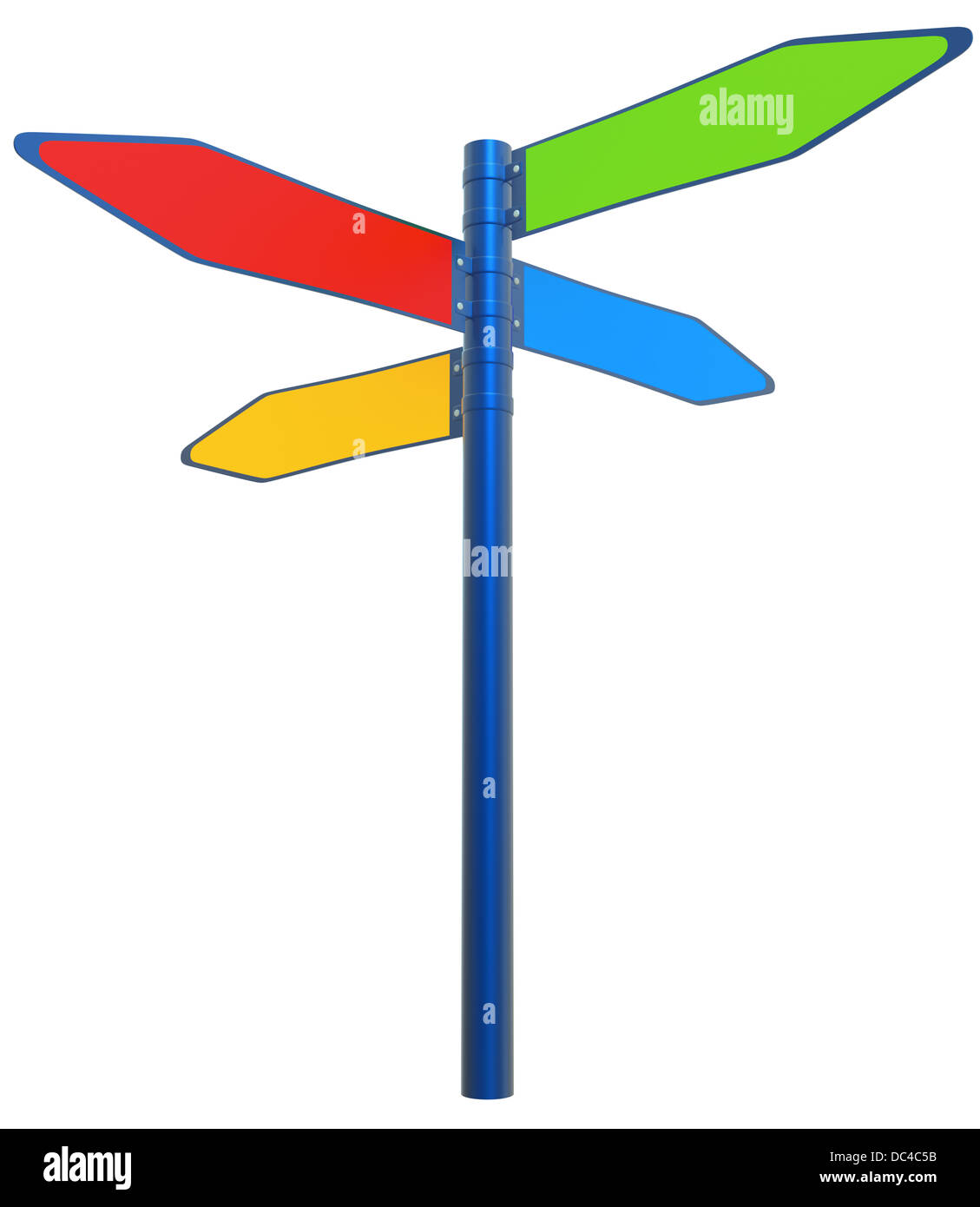 road sign pointing into four directions Stock Photo Alamy