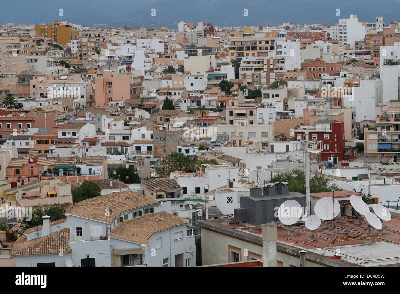 Buildings and urbanism of Palma de Majorca, Spain Stock Photo