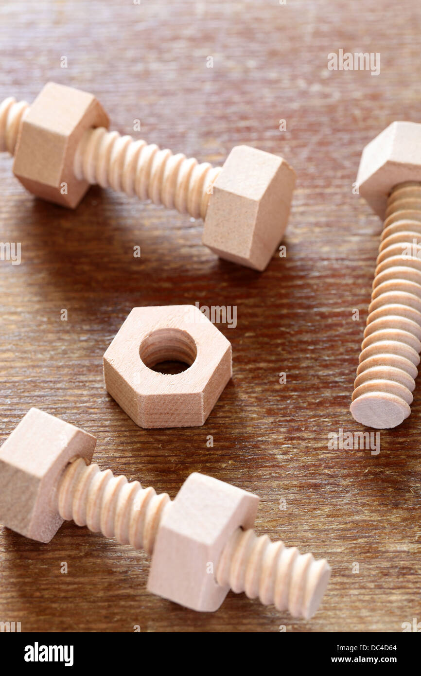 wooden nuts and bolts