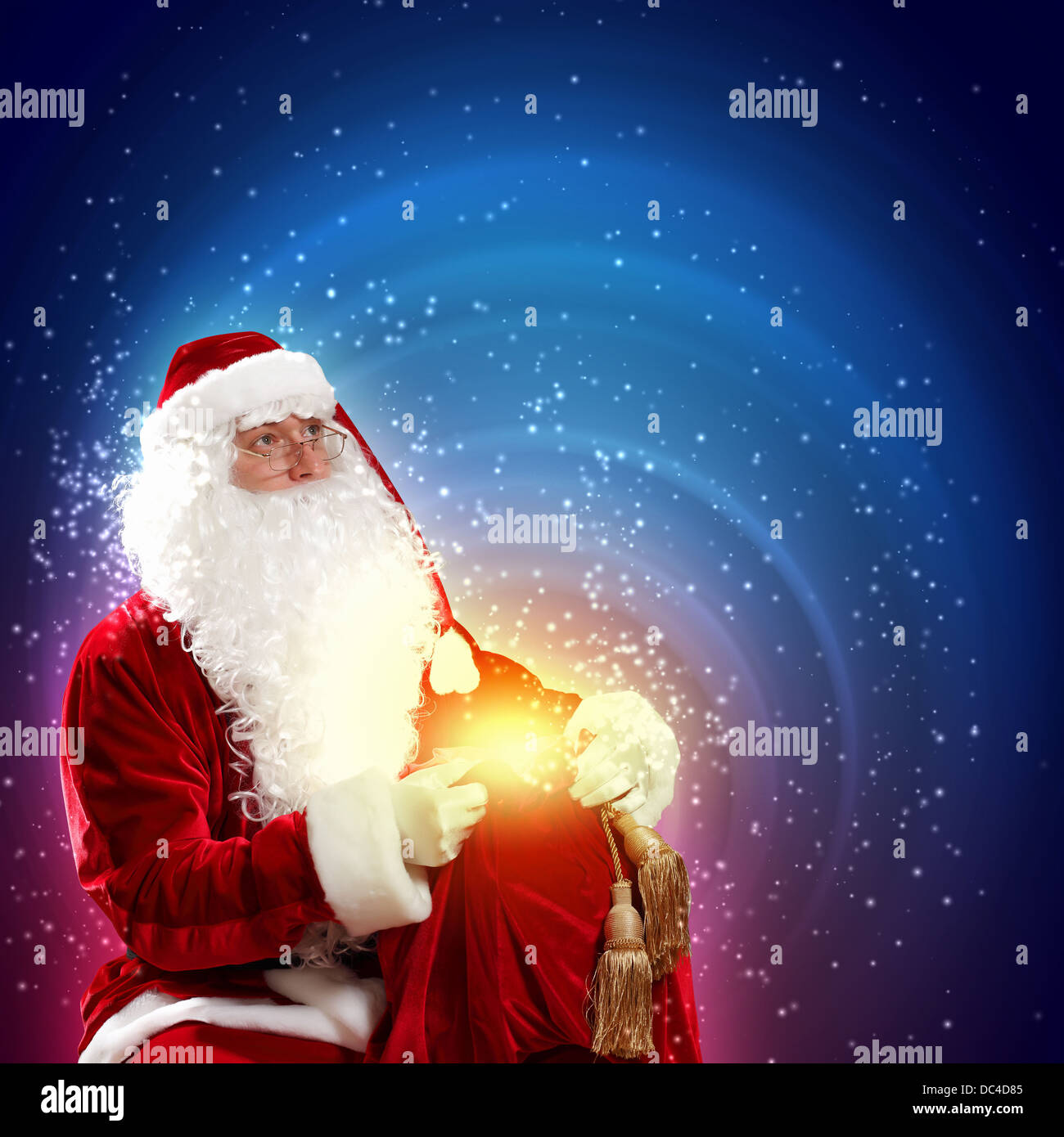 santa with a sack Stock Photo - Alamy