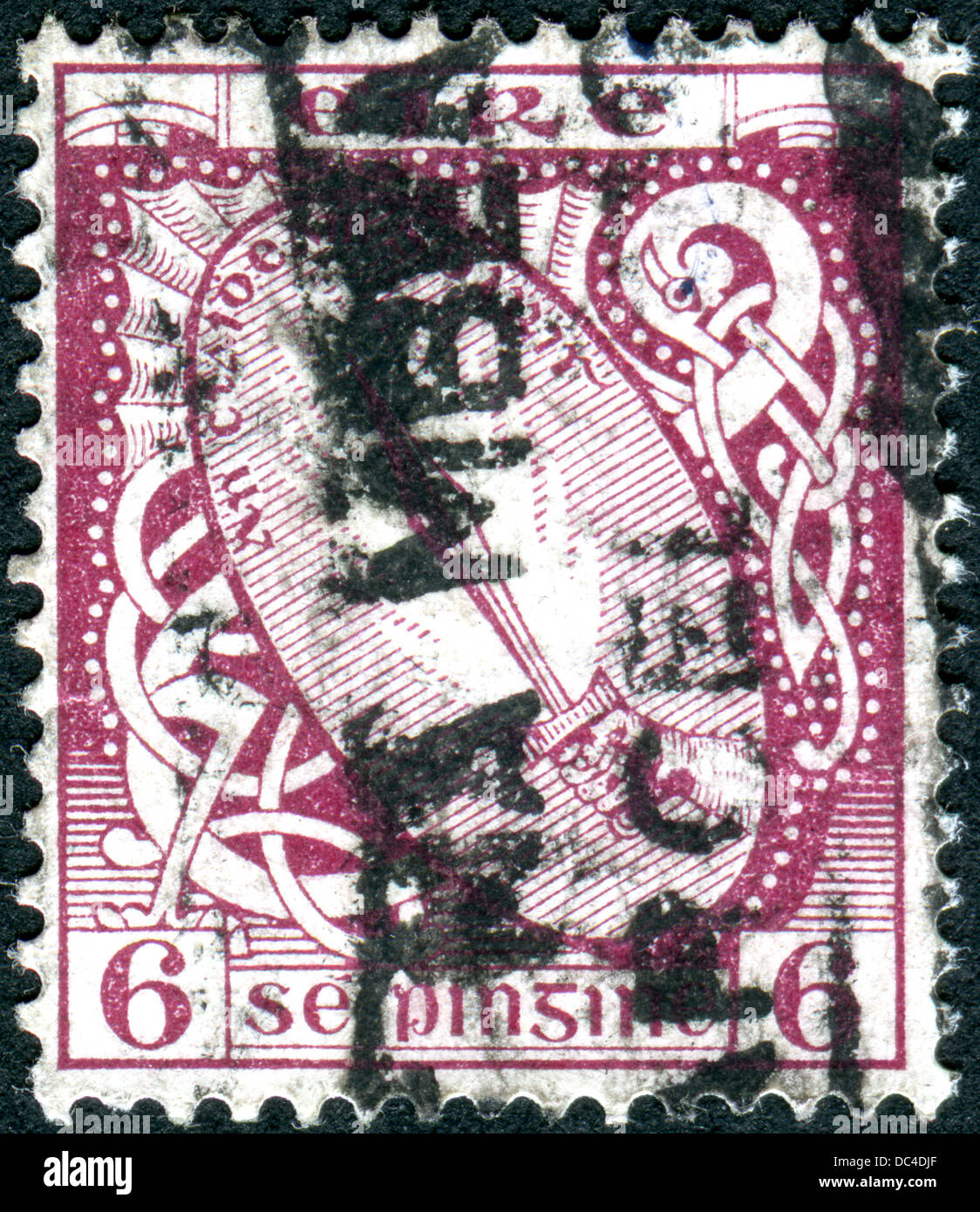 IRELAND CIRCA 1923 Postage stamp printed in Ireland shows the Sword