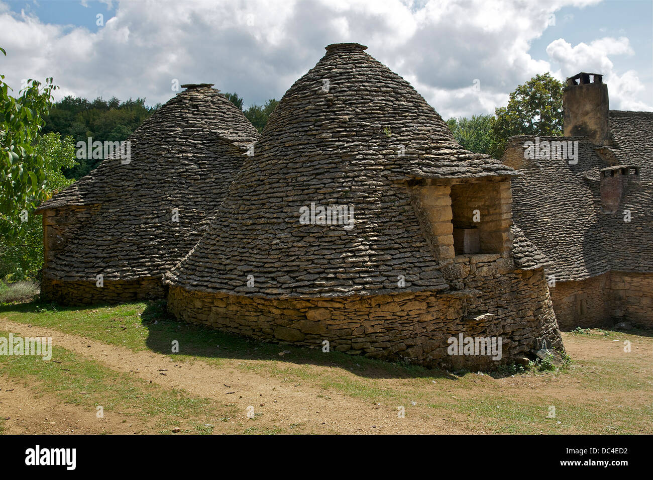 Cabanes du Breuil in Saint-André d'Allas, Dordogne, France. Stock Photo