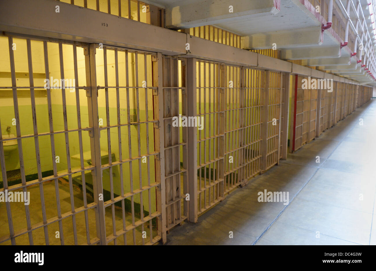 Alcatraz Penitentiary prison cells Stock Photo