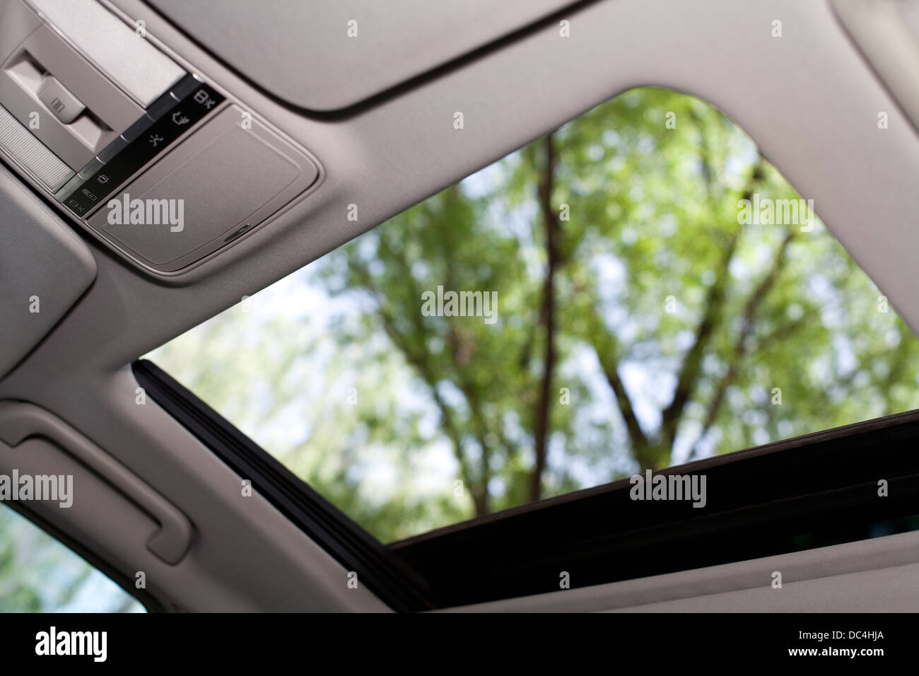 Car sun roof Stock Photo Alamy
