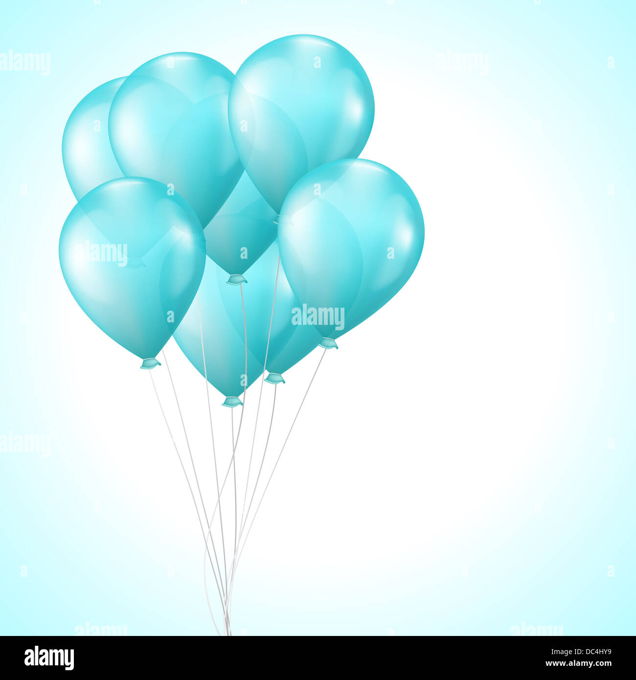background with bright light blue balloons Stock Photo - Alamy
