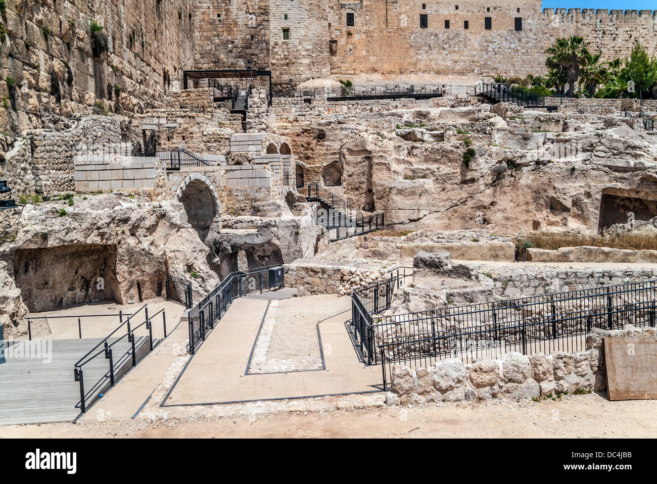 Archaeological excavations near AlAqsa mosque in Jerusalem Stock Photo