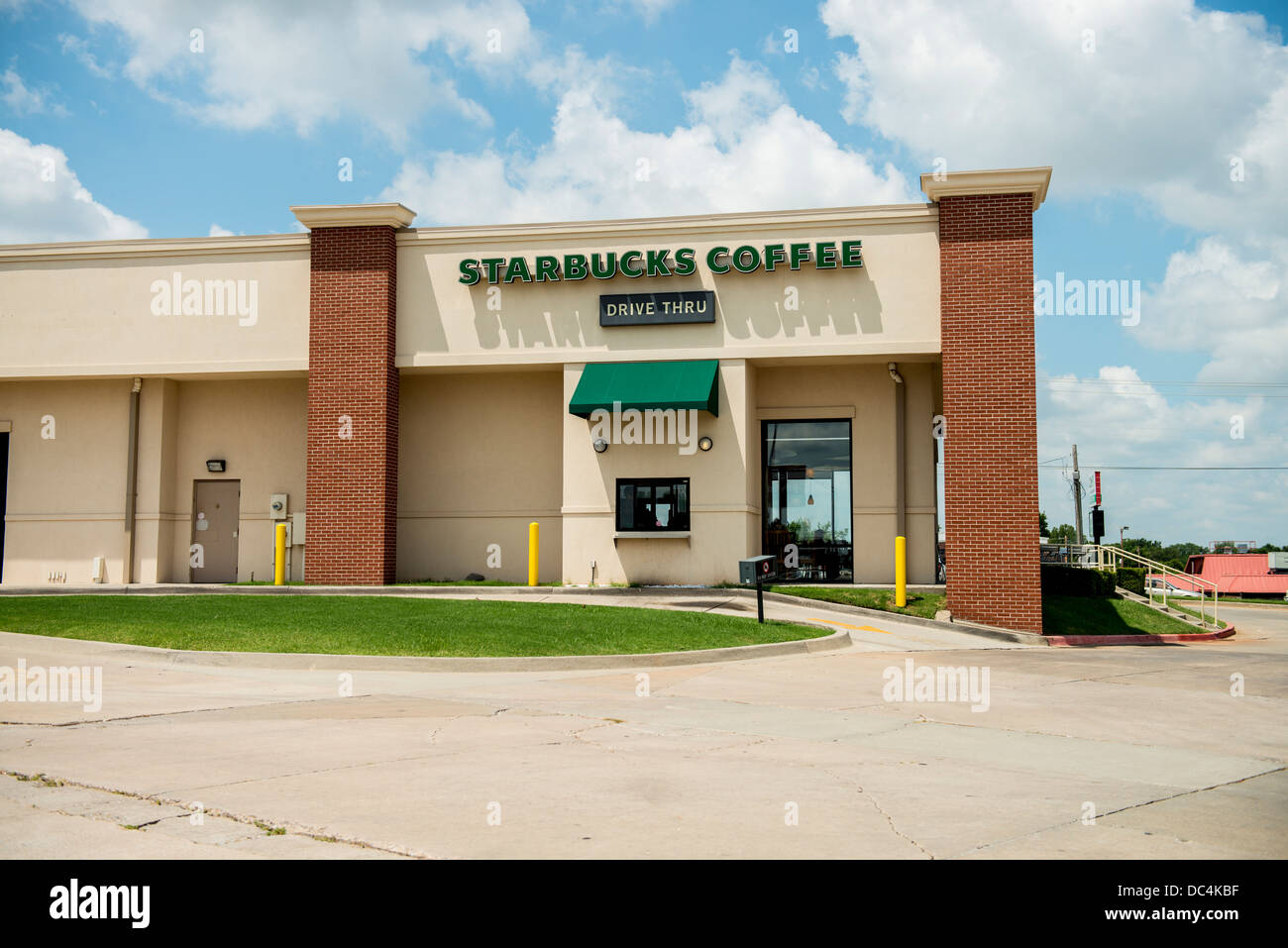 The exterior of Starbucks Coffee in north Oklahoma City, Oklahoma, United States. Stock Photo