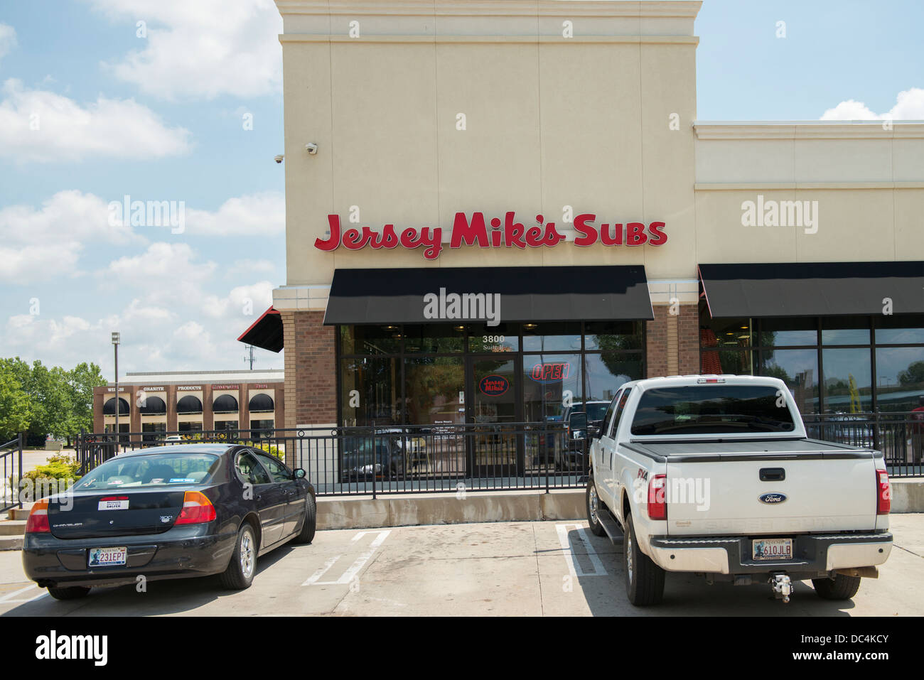 The exterior of a sub sandwich shop in Oklahoma City, Oklahoma, USA called Jersey Mike's Subs. Stock Photo